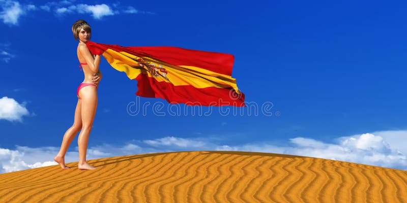 3d illustratie van de vlag vector illustratie