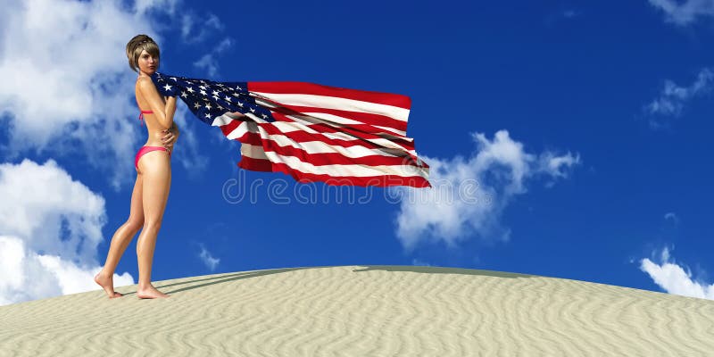 3d illustratie van de vlag vector illustratie