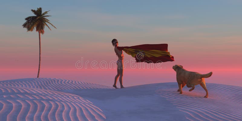 3d illustratie van de vlag royalty-vrije illustratie