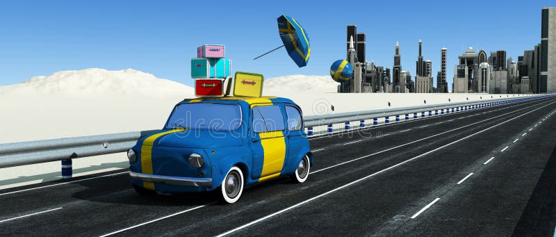 3d illustratie van de vlag Zweden vector illustratie