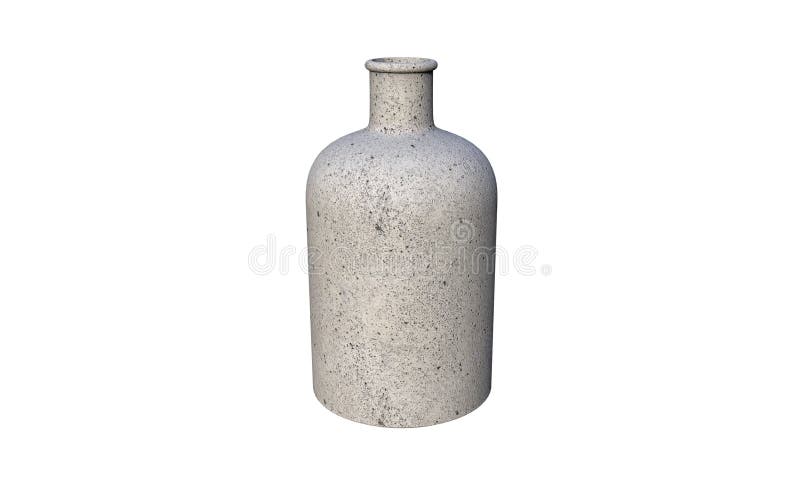 3d illustratie van decoratieve die fles van cement wordt gemaakt op een witte achtergrond wordt geïsoleerd royalty-vrije illustratie 3d illustratie van decoratieve die fles van cement wordt gemaakt op een witte achtergrond wordt geïsoleerd royalty-vrije illustratie