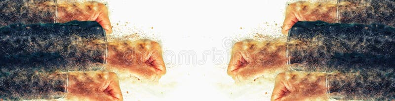 3d illustratie van eerste tot eerste botsing royalty-vrije illustratie