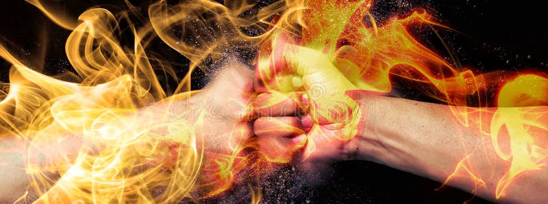 3d illustratie van eerste tot eerste botsing vector illustratie