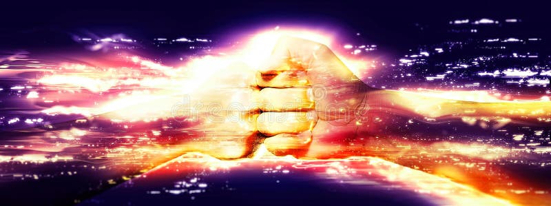 3d illustratie van eerste tot eerste botsing vector illustratie