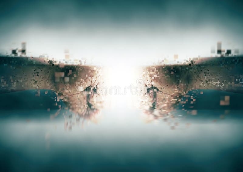 3d illustratie van eerste tot eerste botsing stock illustratie