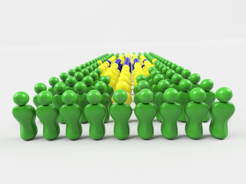 3D Illustratievlag van Brazilië vector illustratie