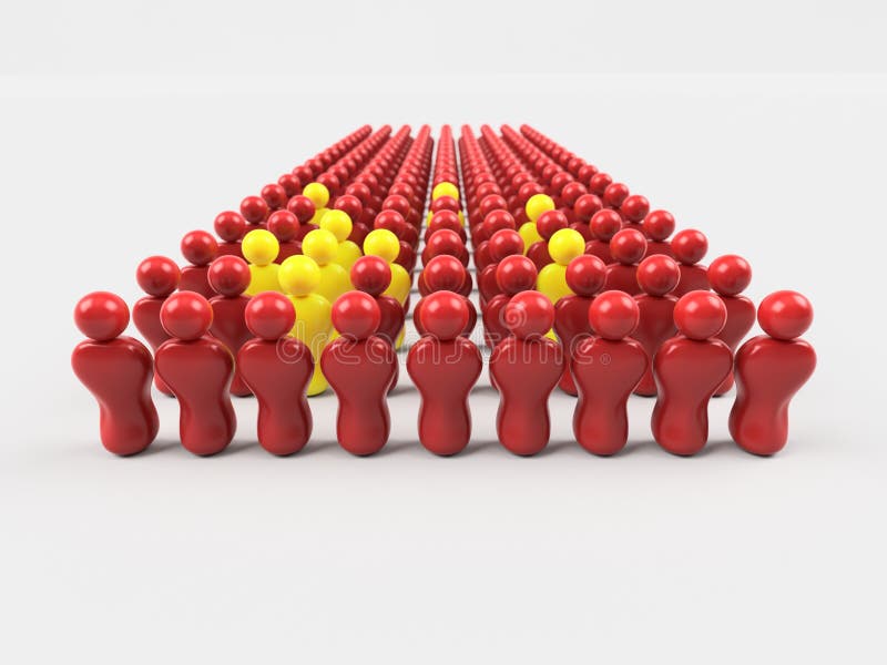 3D Illustratievlag van China stock illustratie