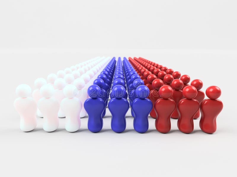 3D Illustratievlag van Rusland vector illustratie