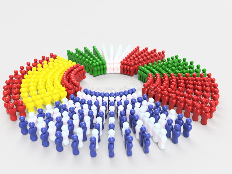 3D Illustratievlag van VARKENSlanden vector illustratie