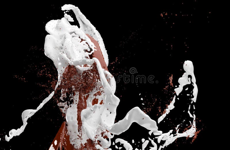 3d Illustration of Abstract Background, Freezing Exploding Paint on