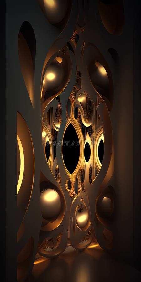 3d illustration of abstract geometric composition,digital art works. 3d rendering. royalty free illustration
