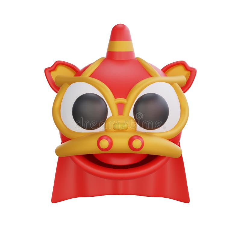3D illustration of Barongsai icon, perfect for a Chinese New Year theme. 3D illustration of Barongsai icon, perfect for a Chinese New Year theme