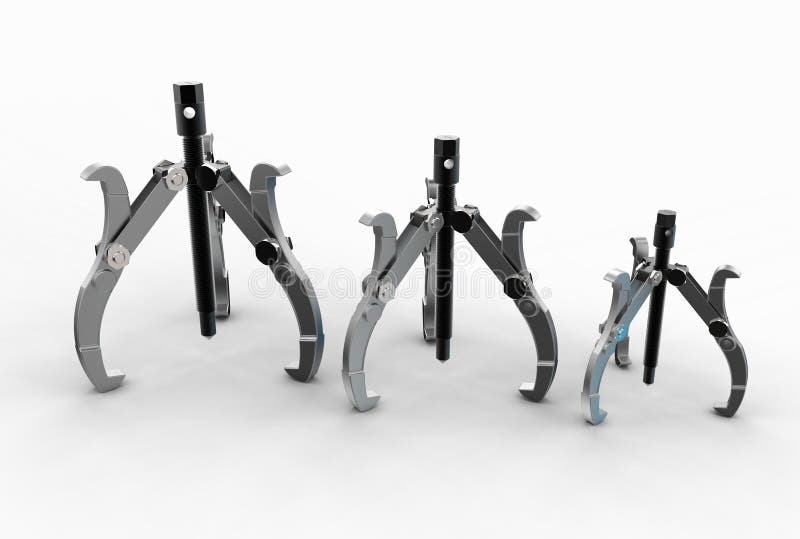 3d Illustration of Bearing Puller Stock Illustration Illustration of