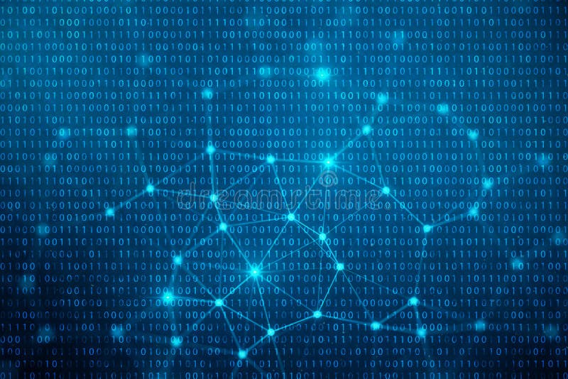 3D illustration binary code on blue background. Bytes of binary code. Concept technology. Digital binary background stock illustration 3D illustration binary code on blue background. Bytes of binary code. Concept technology. Digital binary background stock illustration