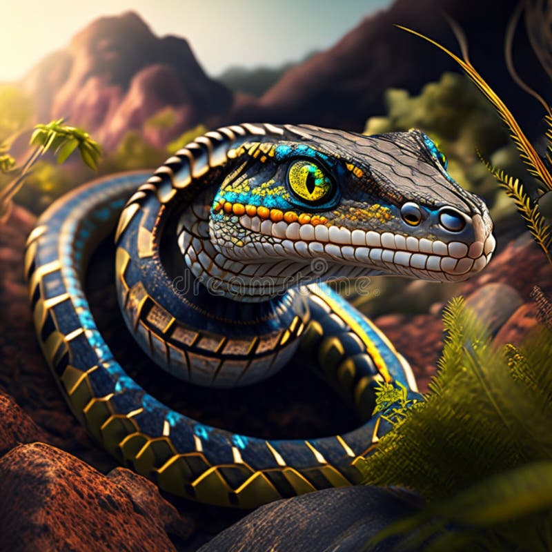 Snake 3d illustration Stock Photo by ©julos 4397060