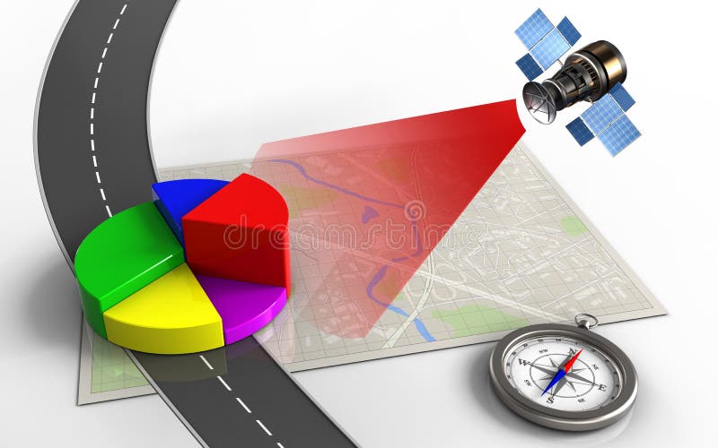 3d compass royalty free illustration