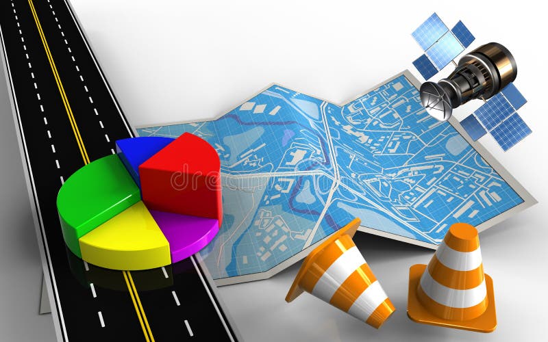 3d asphalt road royalty free illustration