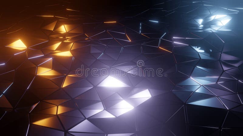 3D illustration of colorful geometric shapes royalty free illustration