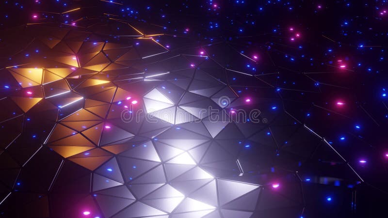 3D illustration of colorful geometric shapes vector illustration.