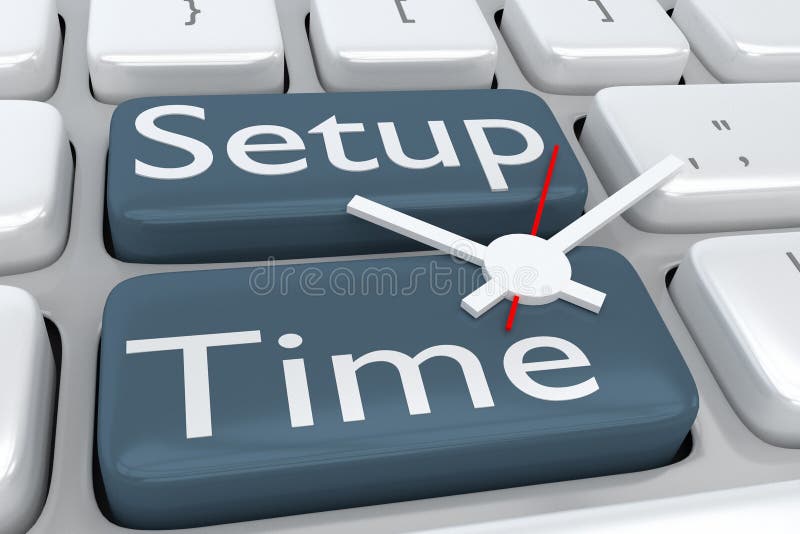 Setup Time concept stock illustration. Illustration of mechanism