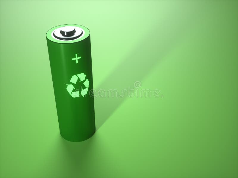 3D illustration, concept image of battery recycling, renewable energy. Ecology concept. 3D illustration, concept image of battery recycling, renewable energy. Ecology concept.