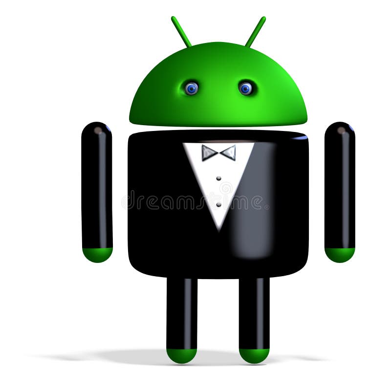 3D-illustration of a Cute and Funny Cartoon Android Pointing Somewhere.  Isolated Rendering Object Editorial Stock Photo - Illustration of  collection, system: 229286313