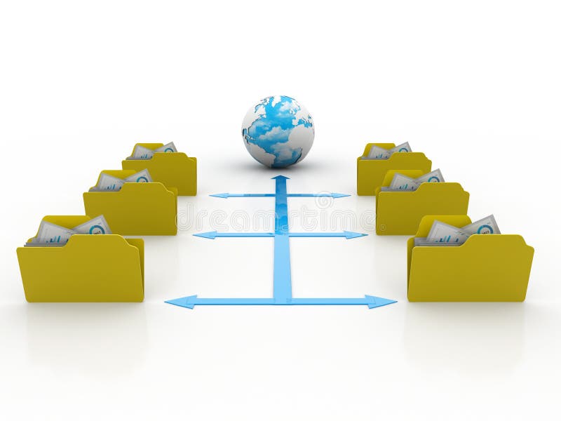 3d illustration of Data sharing concept vector illustration 3d illustration of Data sharing concept vector illustration
