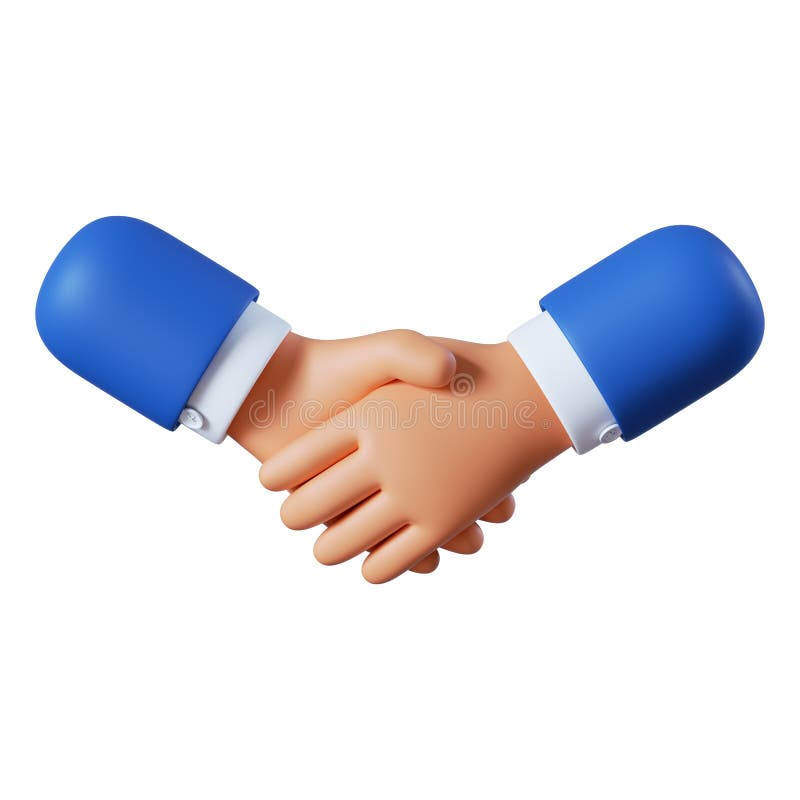 Blue Business Handshake Emoji Isolated On Stock Illustration