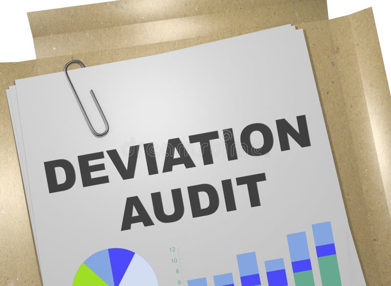 3D illustration of DEVIATION AUDIT title on business document, accordance, accounting, agile, assess, auditing, bookkeeping, check, checkup, collaborative, conformance, conformity, costs, development, deviations, disposable, efforts, equated, examination, finance, mechanization, methods, monitoring, optimization, processes, production, reassessment, reporting, review, revision, seo, service, standard, superintendents, system, technology, test, verification. Accounting processes illustrations