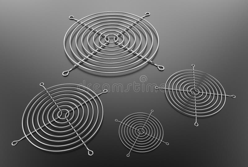 3D Illustration of Fan Grill Stock Illustration Illustration of