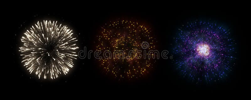 Fireworks with shining sparks background royalty free illustration
