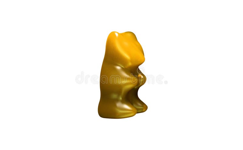 Colored Cartoon Gummy Bear on a White Background Stock Vector