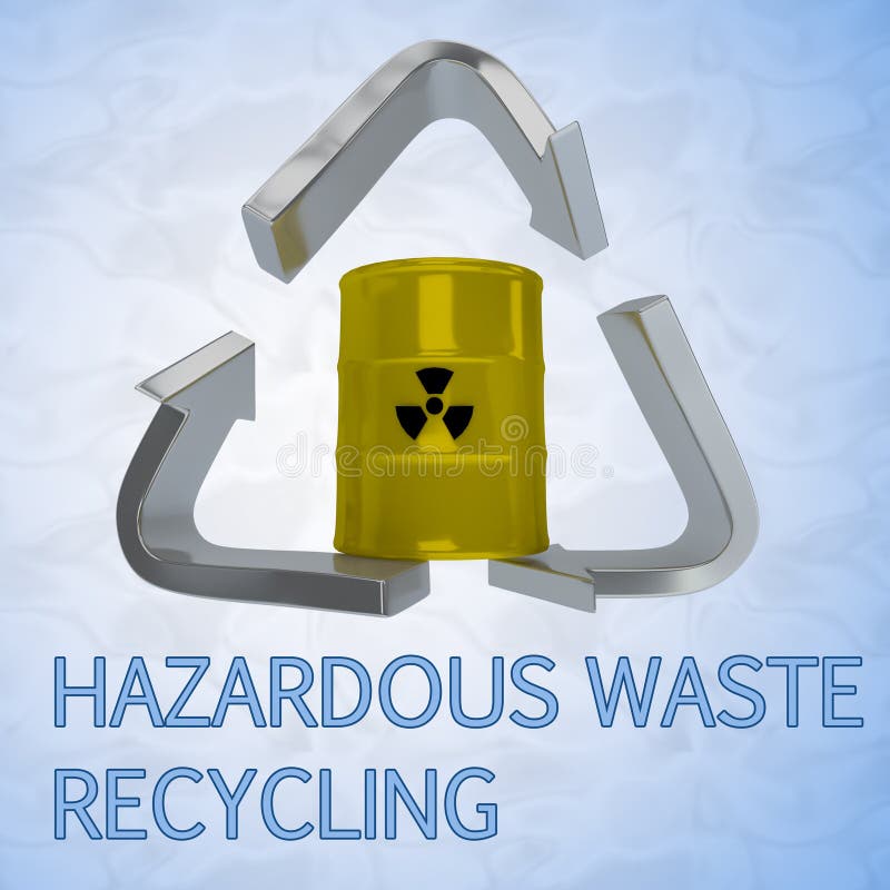 Hazardous Waste Recycling concept stock illustration Hazardous Waste Recycling concept stock illustration