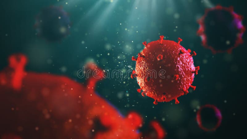 Virus with Medical Mask Cartoon Bubble Emoticon for Social Media