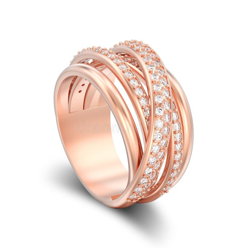 3D illustration isolated rose gold decorative diamond criss cros royalty free illustration 3D illustration isolated rose gold decorative diamond criss cros royalty free illustration