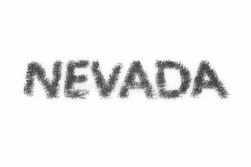 Human Crowd Forming NEVADA vector illustration