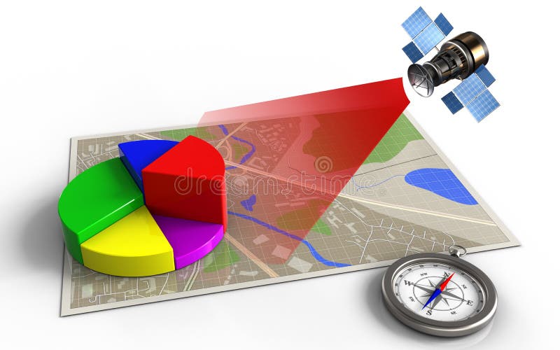 3d business data vector illustration