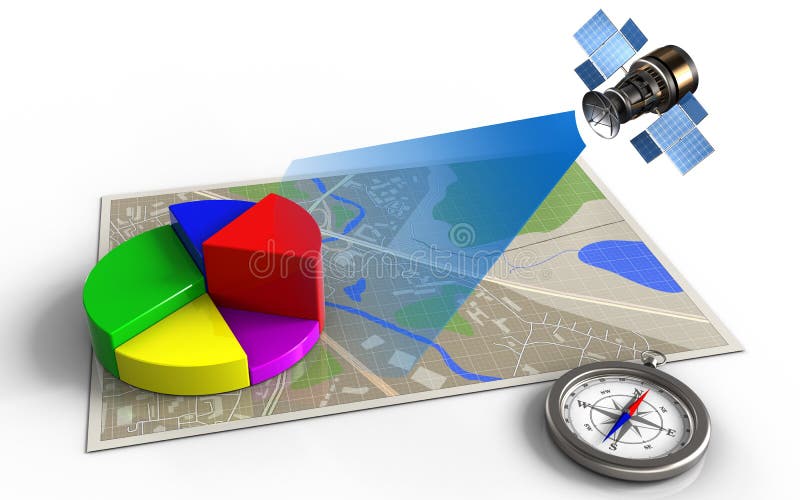 3d satellite vector illustration