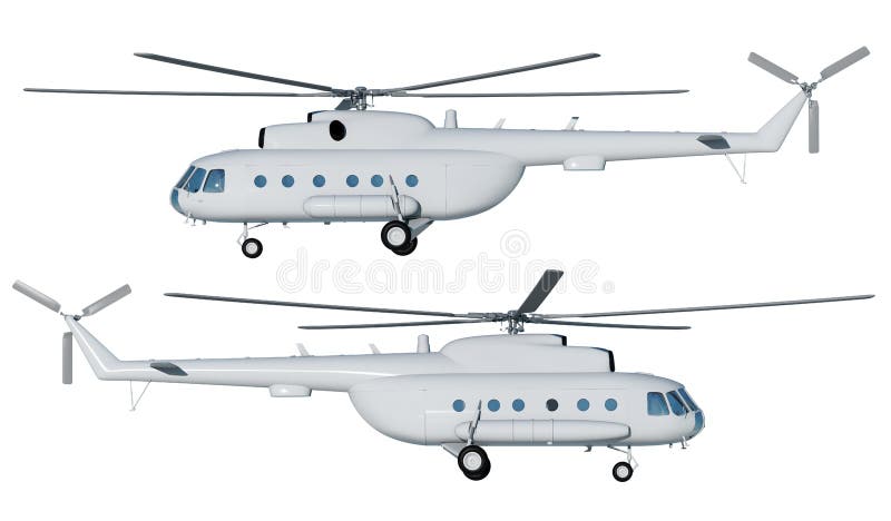 Download 3d Illustration Of The Helicopter Mi 8 Mock Up Facade Frontal View Stock Illustration Illustration Of Transport Mockup 113983052