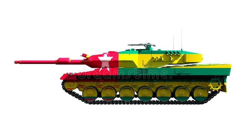 Tanks painted with flag vector illustration