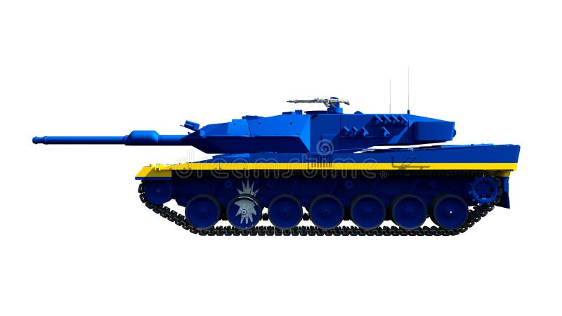 Tanks painted with flag stock illustration