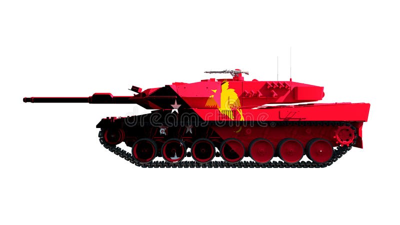 Tanks painted with flag stock illustration