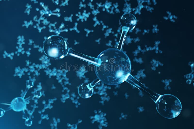 3D illustration molecule structure. Scientific medical background with atoms and molecules. Scientific background for vector illustration 3D illustration molecule structure. Scientific medical background with atoms and molecules. Scientific background for vector illustration