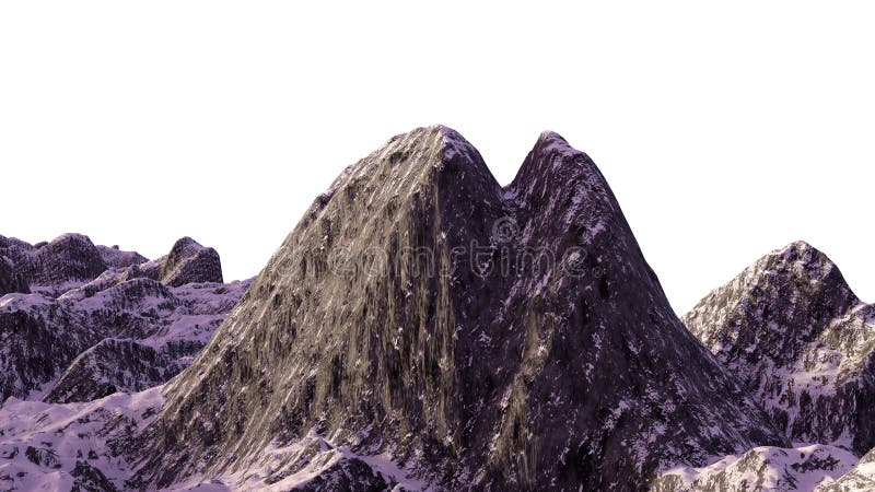 3D Illustration of Mountain Isolated on White Background Stock Illustration  - Illustration of landscape, excitement: 70447195