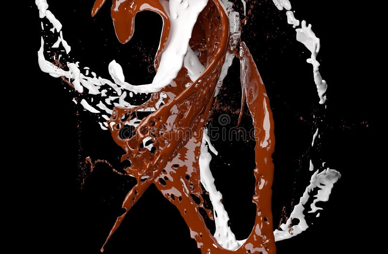 3d illustration of multicolored chocolate splashing freezing stock illustration 3d illustration of multicolored chocolate splashing freezing stock illustration