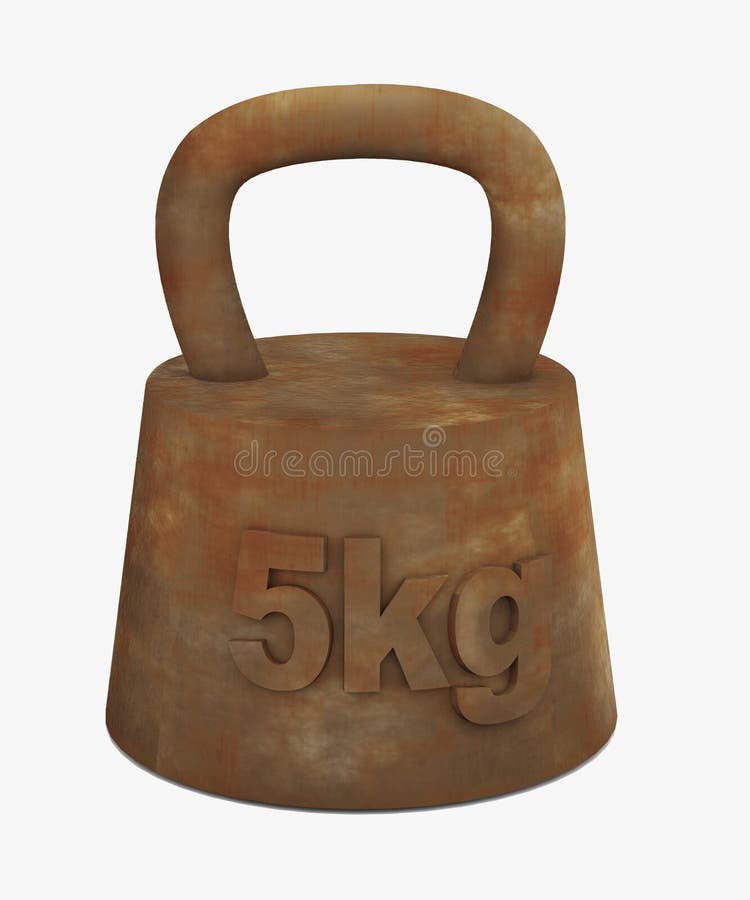 3d old rusty weight