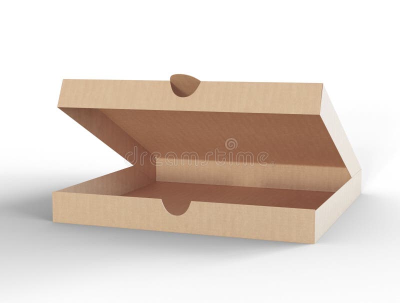 Download 3D Illustration. Open Pizza Box Mockup Stock Illustration ...