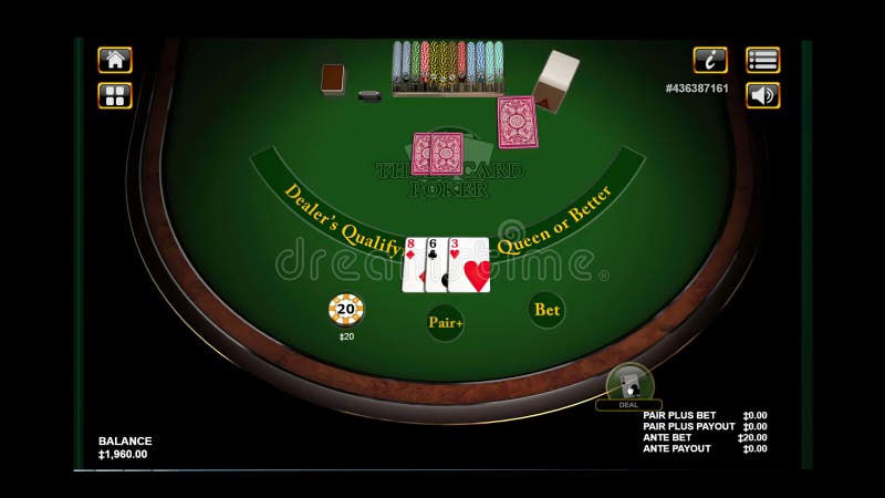 d illustration play blackjack card game online 222436266