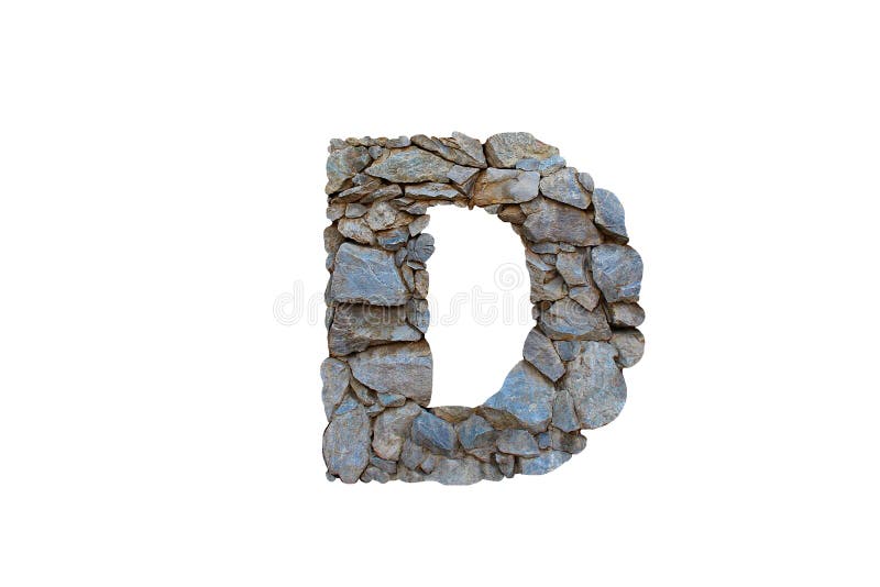 3d Illustration Realistic Stone Rock Letter Stock Photos - Free ...