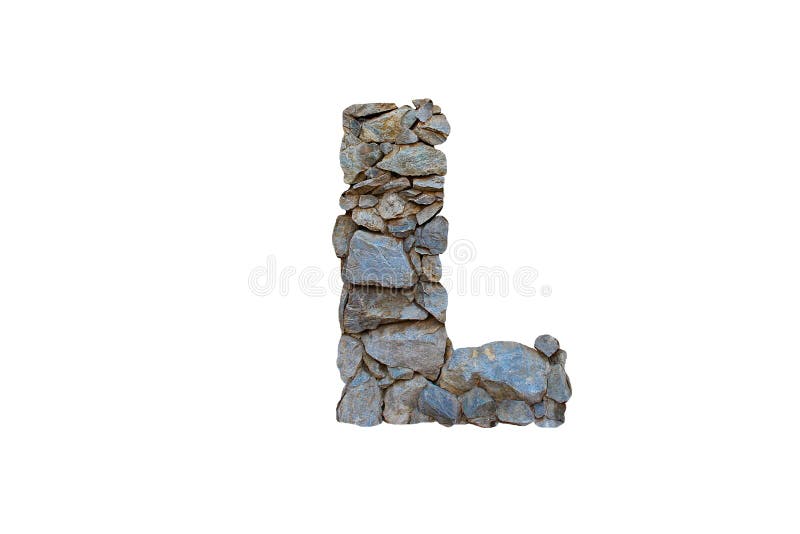 3d Illustration Realistic Stone Rock Letter Stock Photos - Free ...